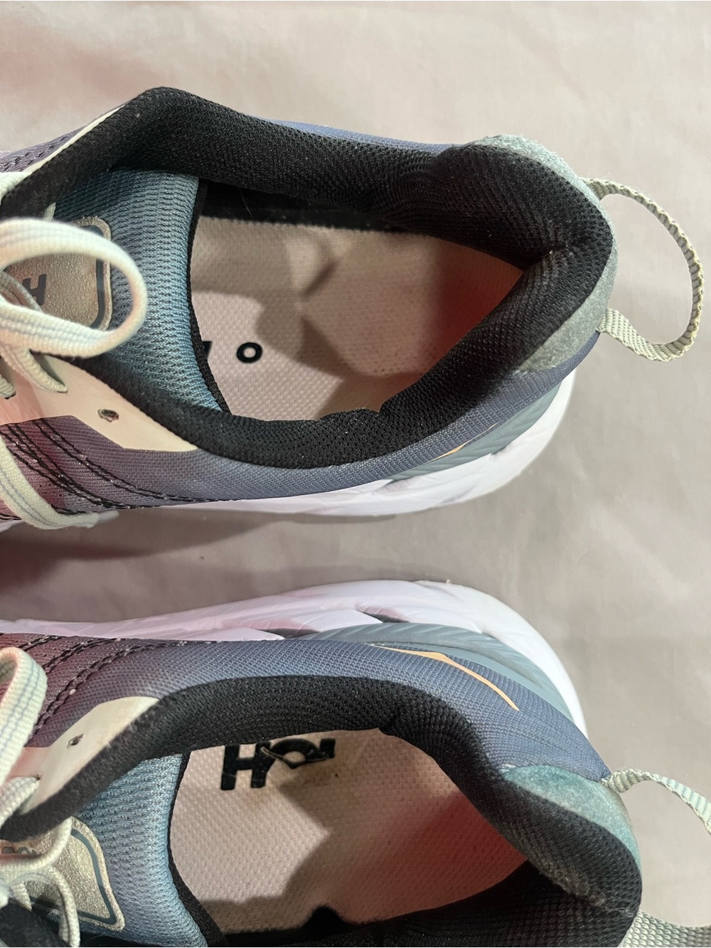 Hoka One One Black with Blue Logo Running Shoe Interior - Picture 2 of 7